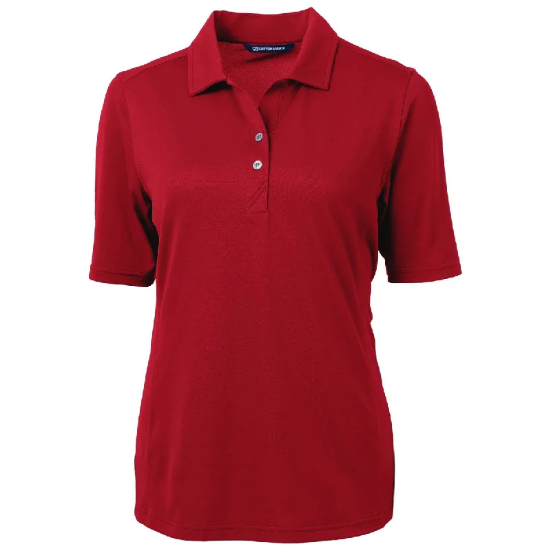 Women's Contemporary Apparel Cutter & Buck Women's Cardinal Red Virtue Eco Pique Recycled Polo