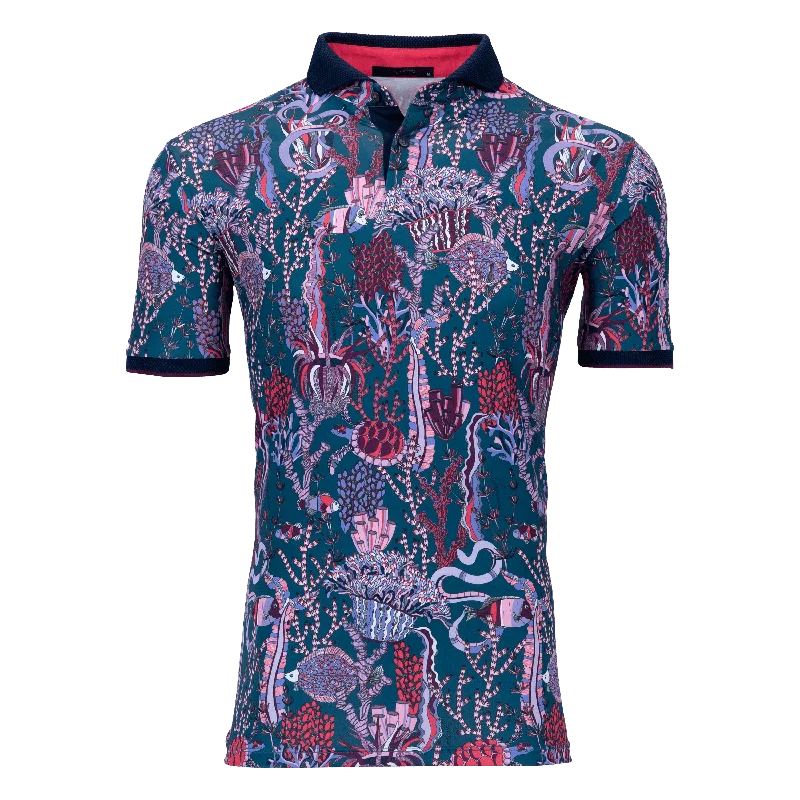 Casual Fashion Underwater Forest Polo