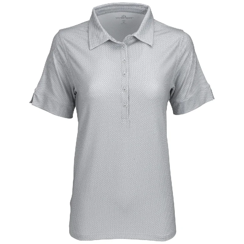 Outlet Clothing Vansport Women's Grey/White Pro Eagle Polo