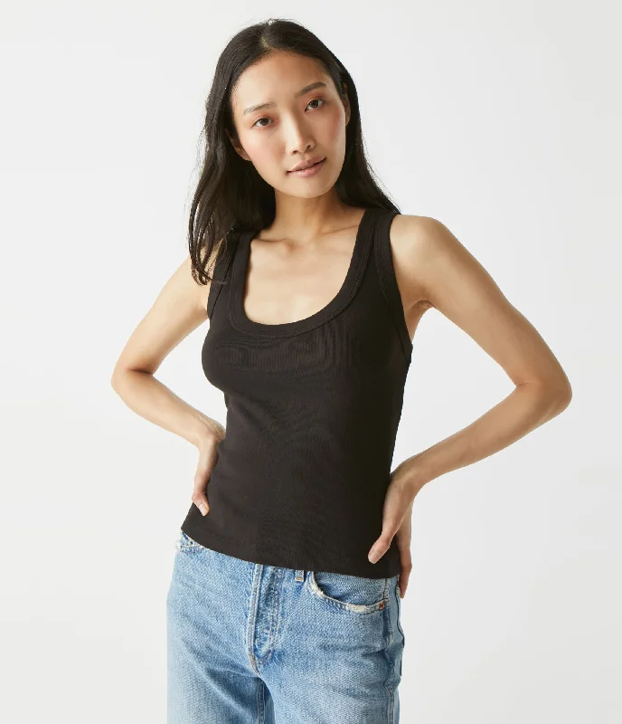 Early Bird Offer Elodie Cropped Scoop Neck Tank