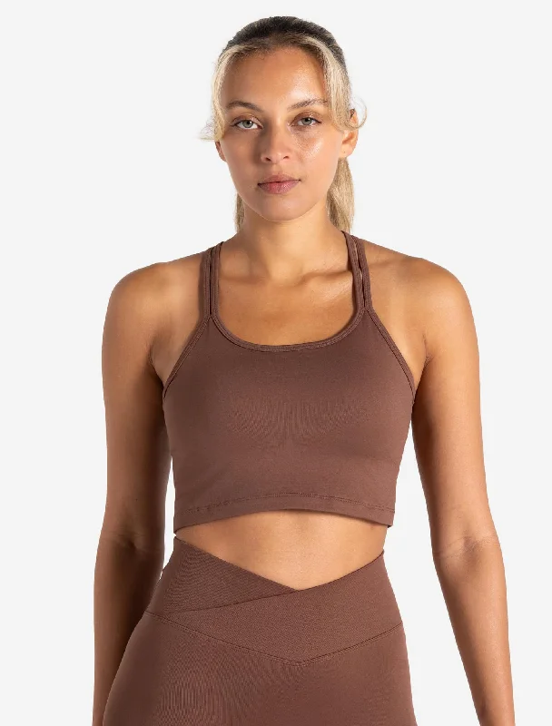 Best Boutiques Online Sculpt Seamless Built-In Bra Tank - Cocoa Brown