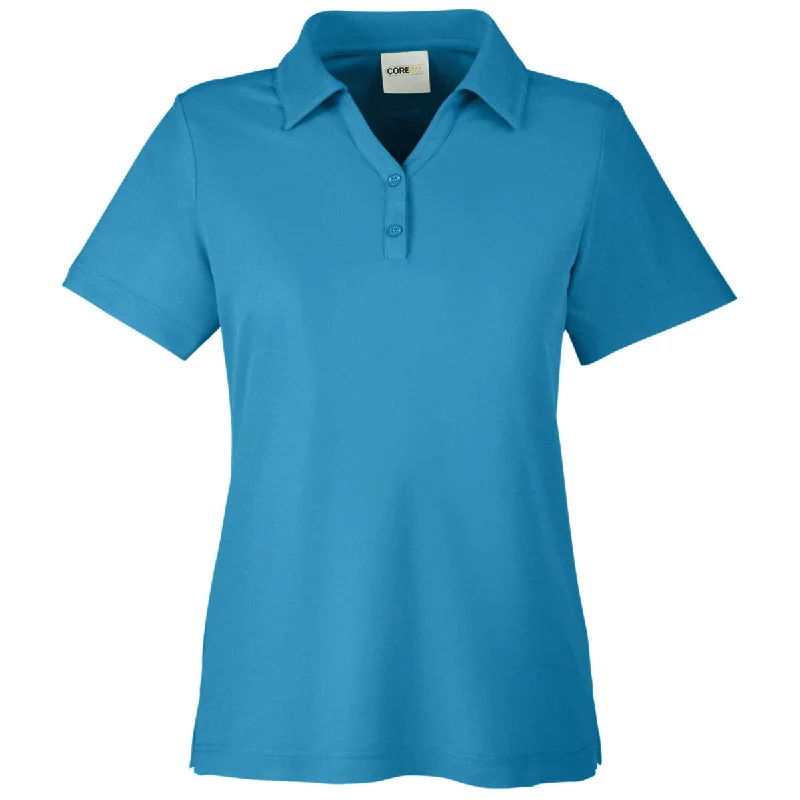 Chic & Cozy Apparel Core 365 Women's Electric Blue Fusion ChromaSoft Pique Polo