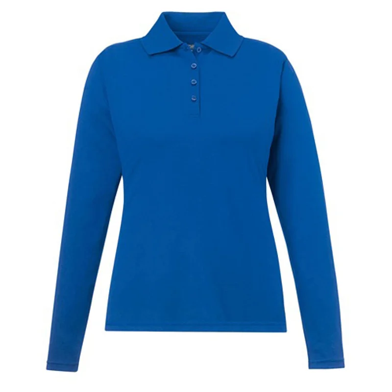 Exclusive Online Sale Core 365 Women's True Royal Pinnacle Performance Long-Sleeve Pique Polo