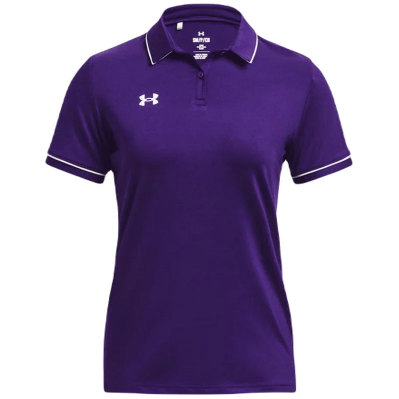 Women's Clothing Sale Under Armour Women's Purple/White Team Tipped Polo