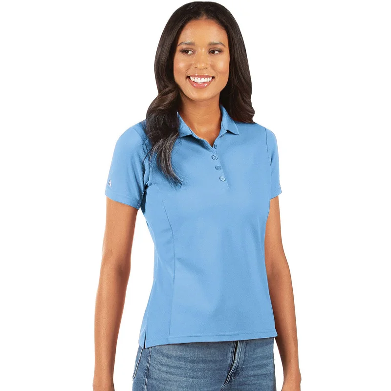 Comfortable Garments For Women Antigua Women's Columbia Blue Legacy Short Sleeve Polo Shirt