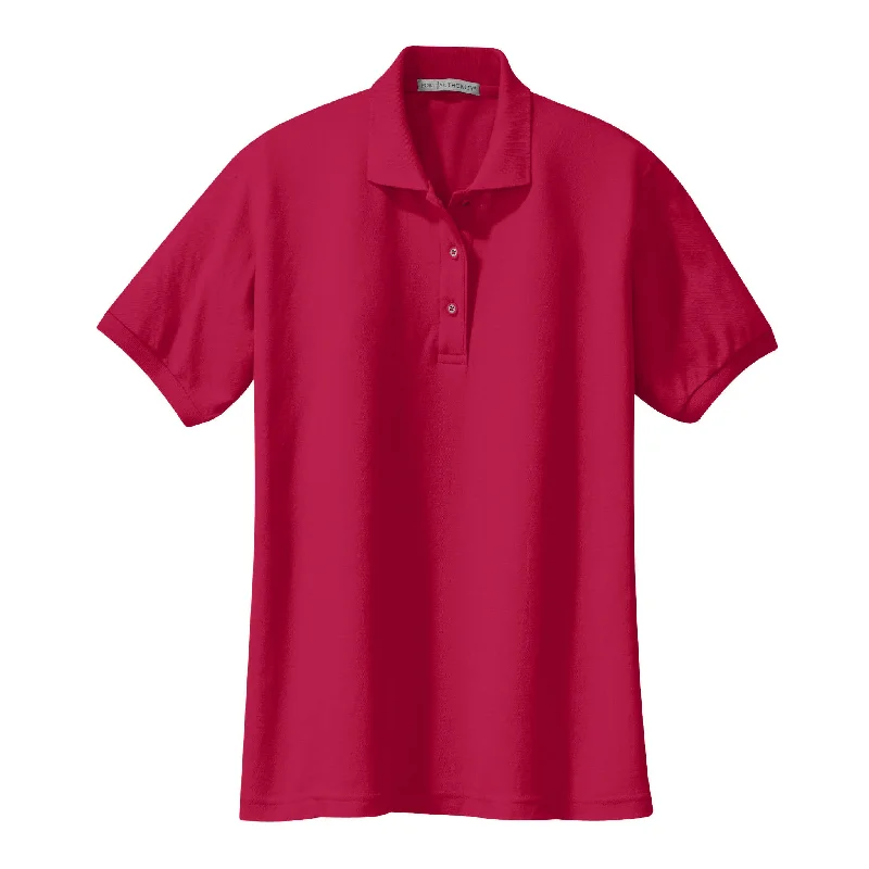 Trendy Outfits For Girls Port Authority Women's Red Silk Touch Polo