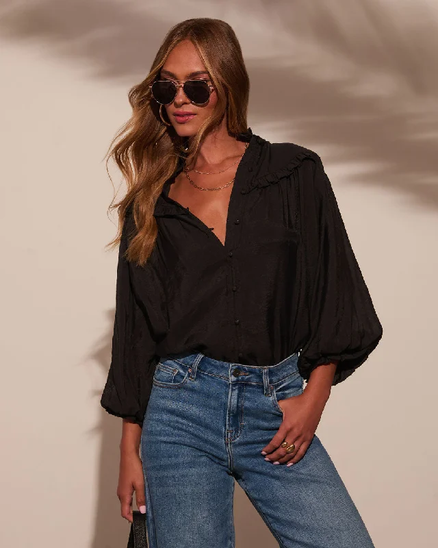 Stylish Savings Alyona Ruffle Mock Neck Top