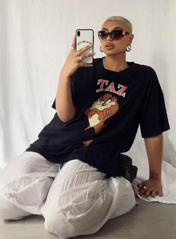 End Of Season Sale Clothing Taz Oversized Tee Black