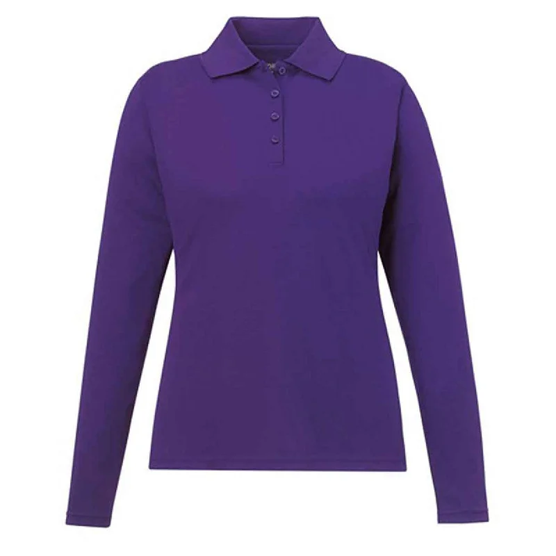 Chic Women's Clothing Online Core 365 Women's Campus Purple Pinnacle Performance Long-Sleeve Pique Polo