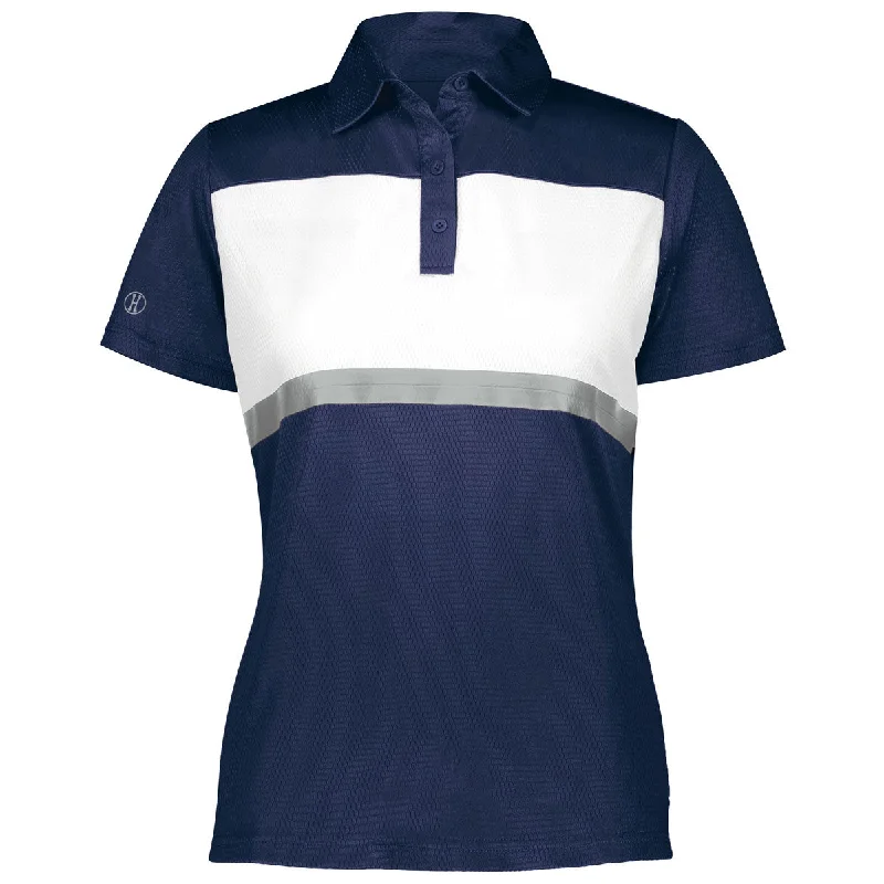 Vintage-Inspired Garments Holloway Women's Navy/White Prism Bold Polo