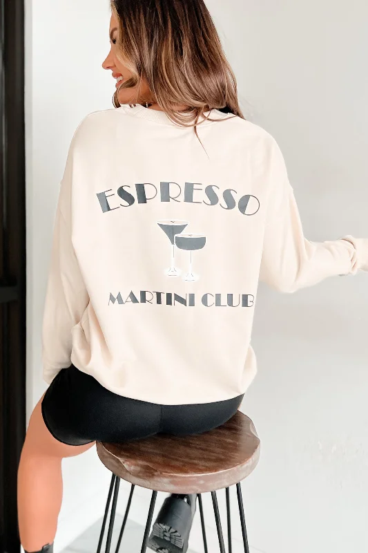 Exclusive Discount "Espresso Martini Club" Graphic Sweatshirt (Cream)