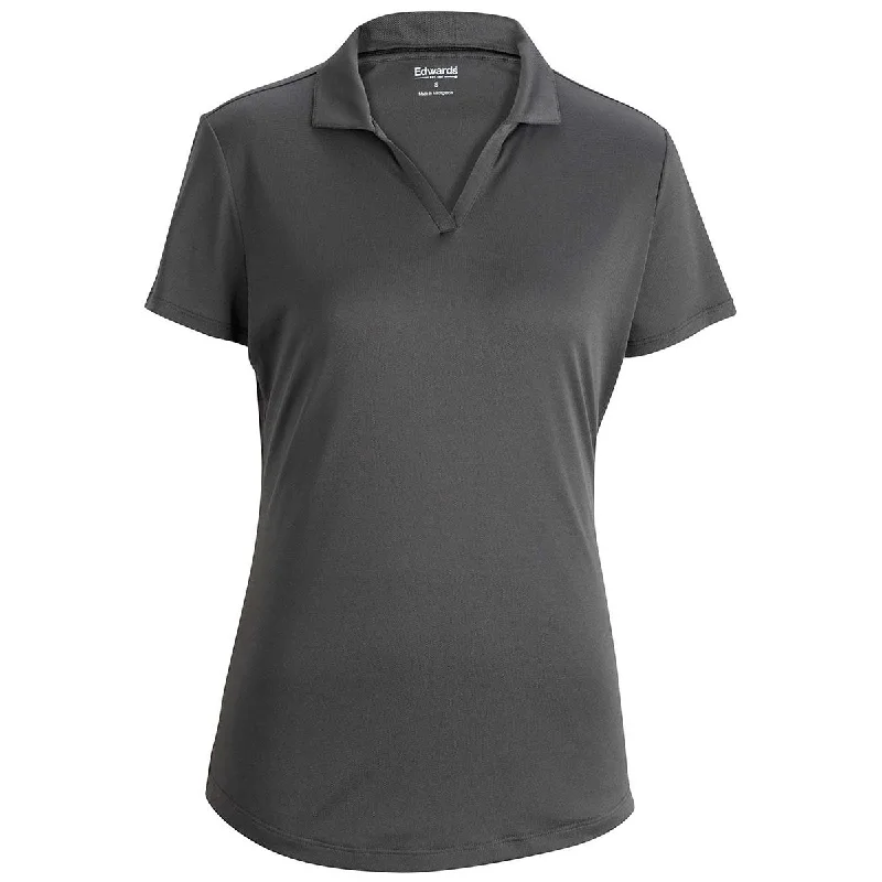 Affordable Women's Clothing Online Edwards Women's Steel Grey Mini-Pique Snag Proof Polo