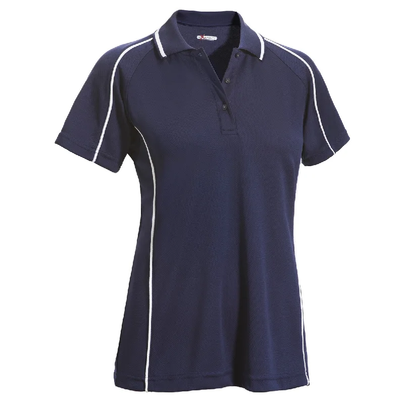 Street Style Fashion Expert Women's Navy/White Malibu Polo