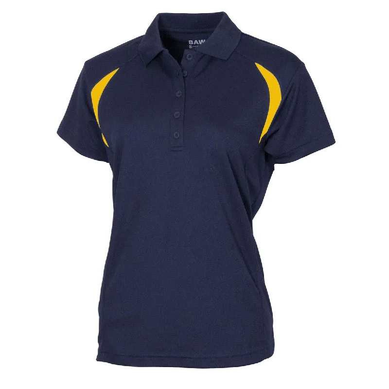 Easygoing Women's Style BAW Women's Navy/Gold Colorblock Polo