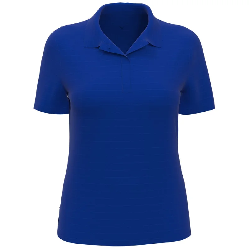 Women's Evening Wear Outfit Callaway Women's Magnetic Blue Eco Horizontal Textured Polo