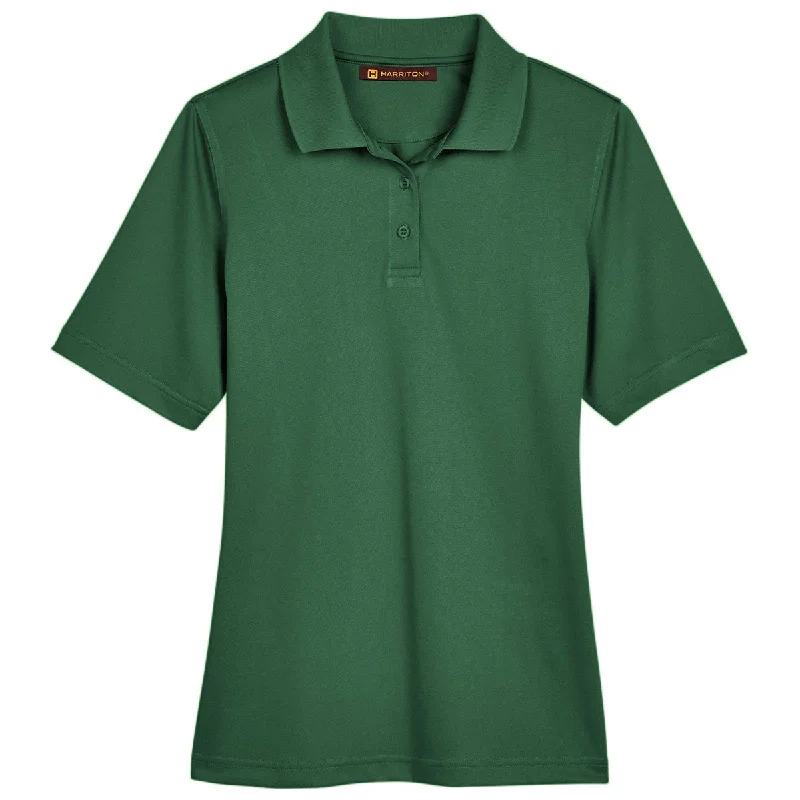 Seasonal Women's Fashion Trends Harriton Women's Dark Green Advantage Snag Protection Plus Polo