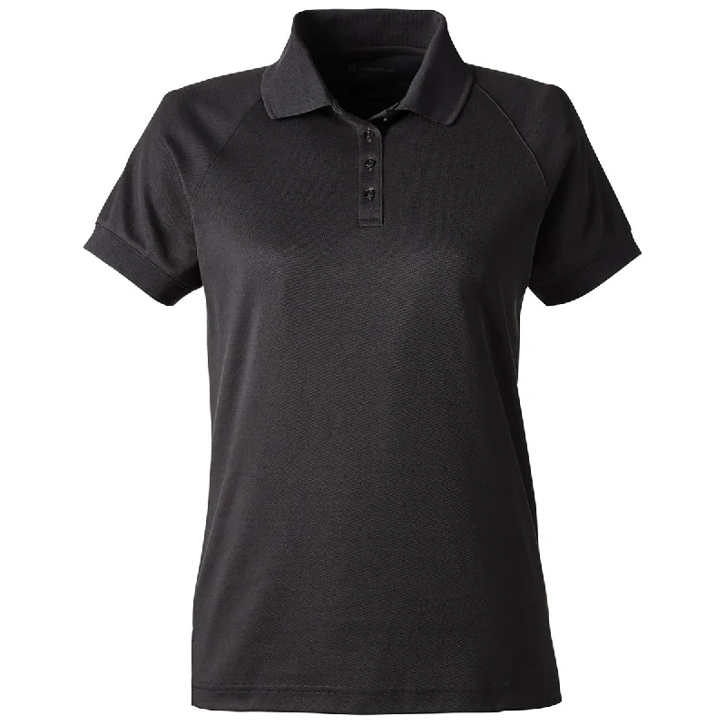 Women's Formal Wear Harriton Women's Black Charge Snag and Soil Protect Polo