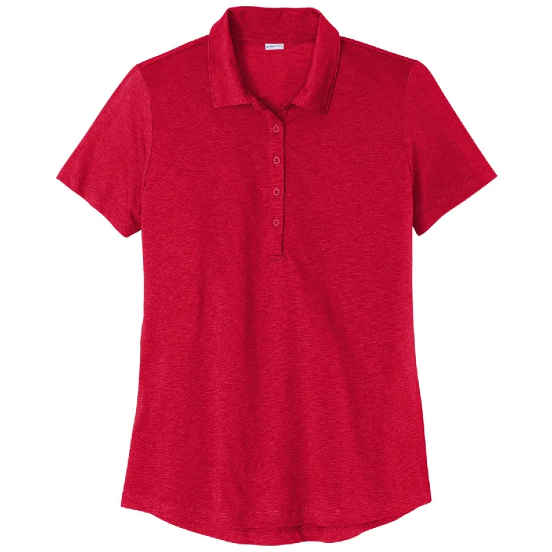 Wardrobe Upgrade Sport-Tek Women's Deep Red PosiCharge Strive Polo