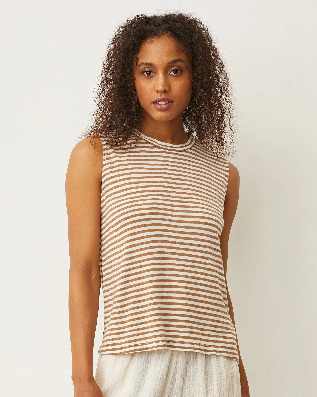 Fashionable Women's Wardrobe Stripe Muscle Tank