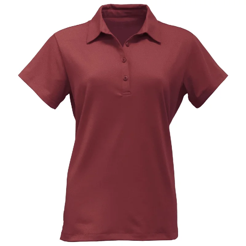 Women's Clothing Brands BAW Women's Maroon Solid Spandex Polo