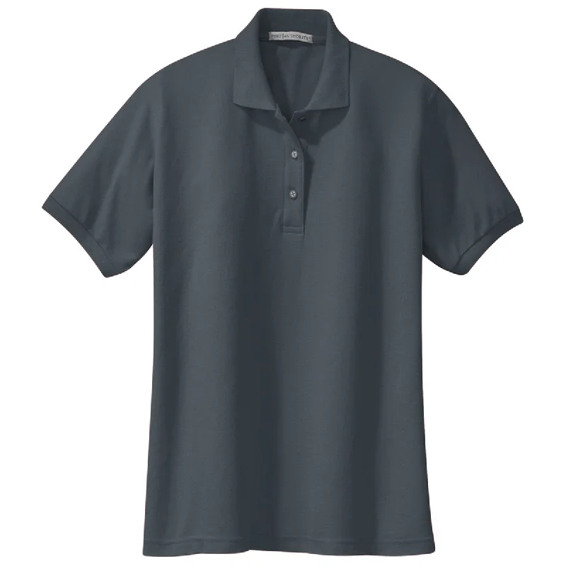 Chic Women's Outfit Port Authority Women's Steel Grey Silk Touch Polo