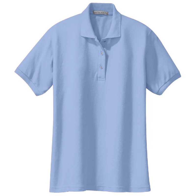 Women's Casual Outfit Port Authority Women's Light Blue Silk Touch Polo