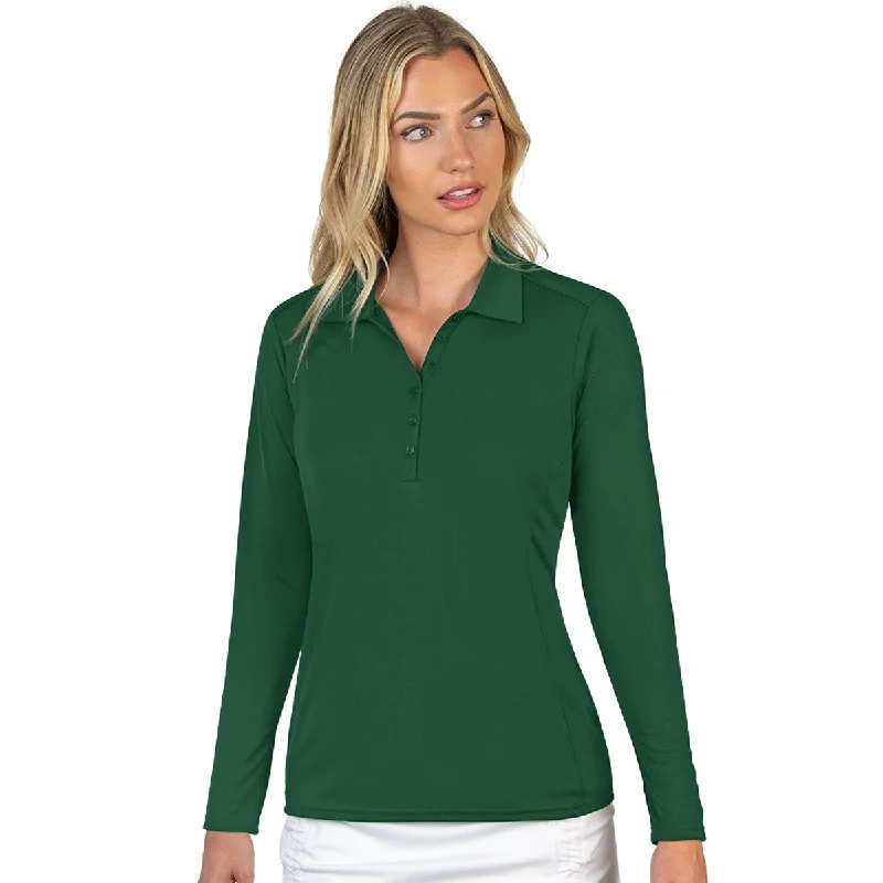 Women's Vacation Attire Antigua Women's Dark Pine Tribute Long Sleeve T-Shirt