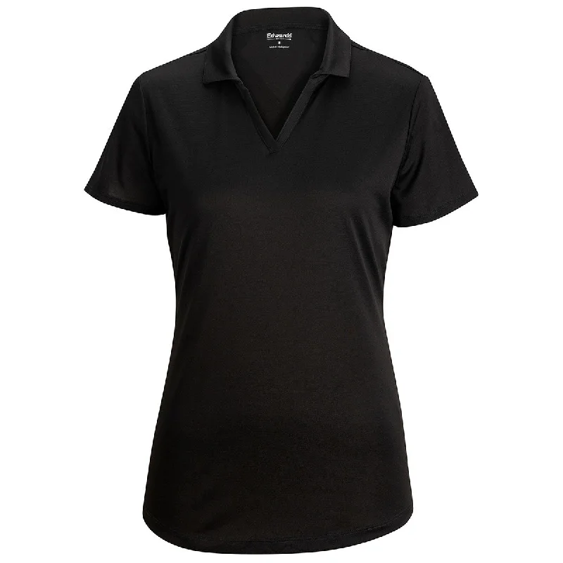 Trendy Women's Outfits for Casual Wear Edwards Women's Black Mini-Pique Snag Proof Polo