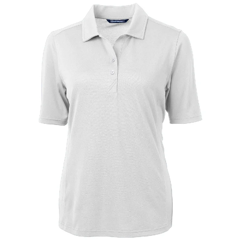 Women's Vacation Attire Cutter & Buck Women's White Virtue Eco Pique Recycled Polo