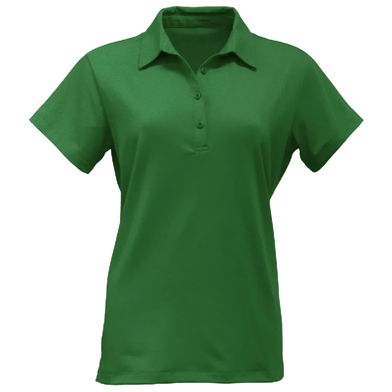 Women's Clothing Sale BAW Women's Dark Green Solid Spandex Polo