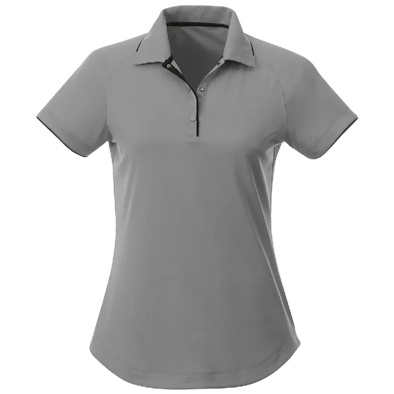 Stylish Savings Elevate Women's Quarry/Black Remus Short Sleeve Polo