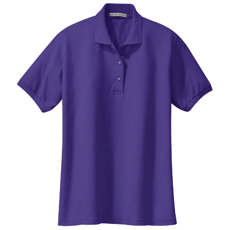 Women's Evening Outfit Port Authority Women's Purple Silk Touch Polo