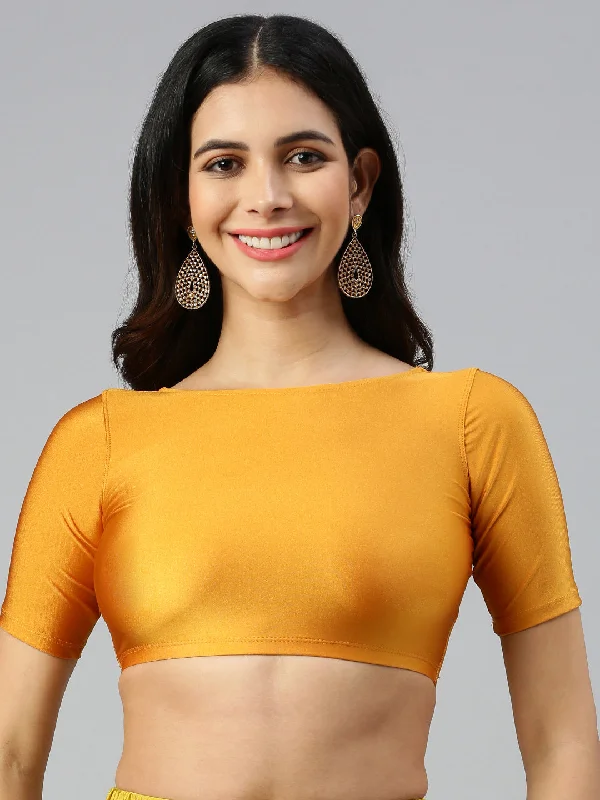 Women's Chic Outfit Blouse Regular Sleeve-Mustard