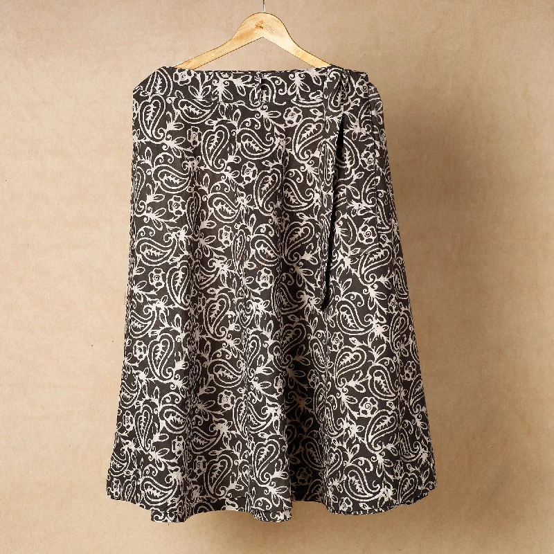 Casual Apparel For Women Brown - Hand Batik Printing Cotton Wrap Around Skirt