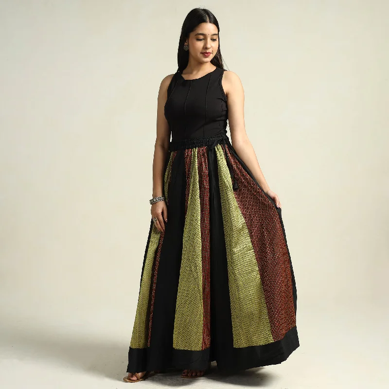 Women's Workout Garments Multicolor - Khun Patchwork 24 Kali Cotton Long Skirt 14