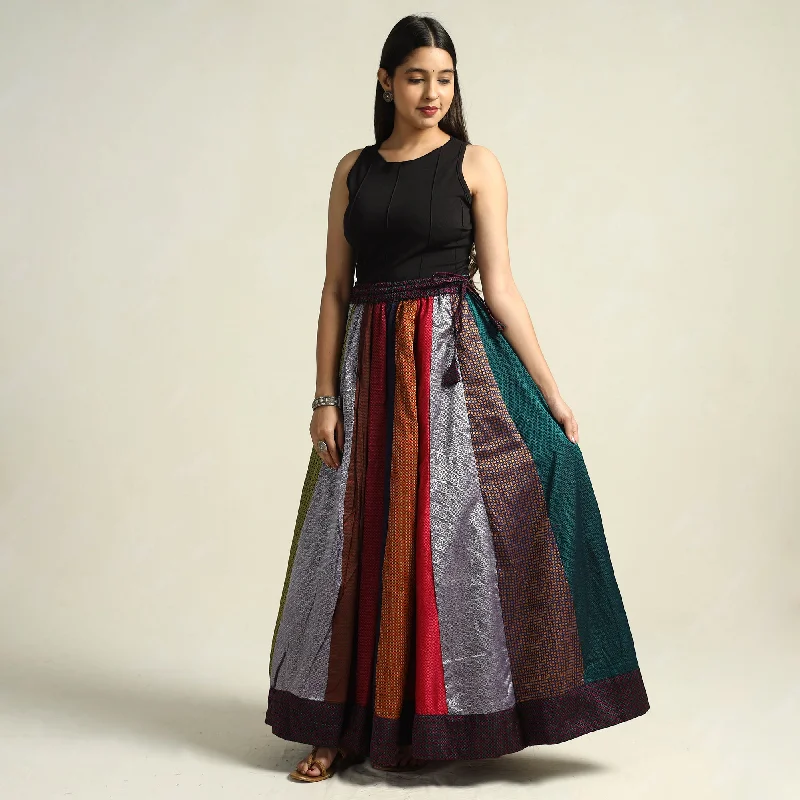 Affordable Women's Apparel Multicolor - Khun Patchwork 24 Kali Cotton Long Skirt 08