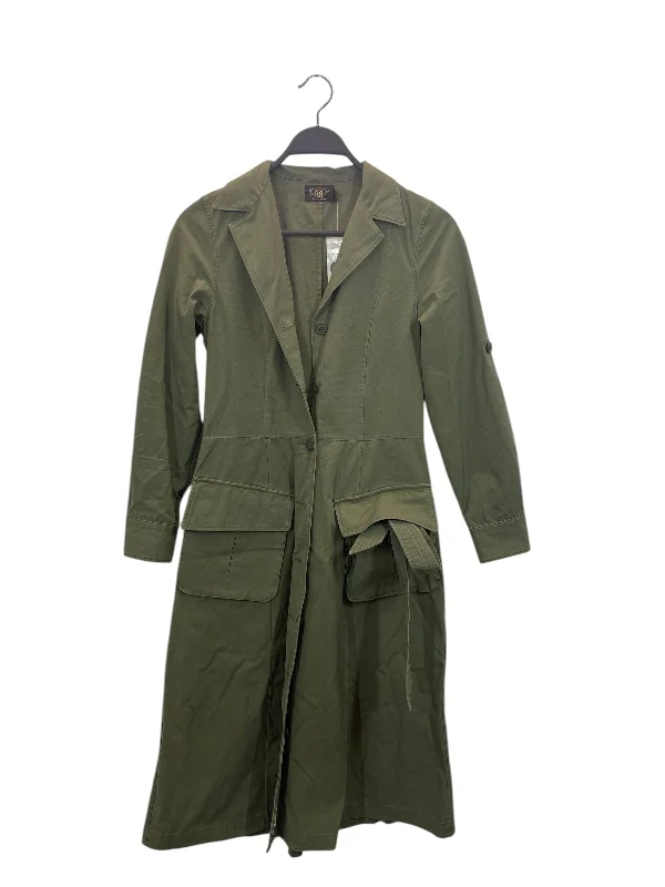 Clothes For Woman RALPH LAUREN/Trench Coat/XS/Cotton/GRN/RN 41381