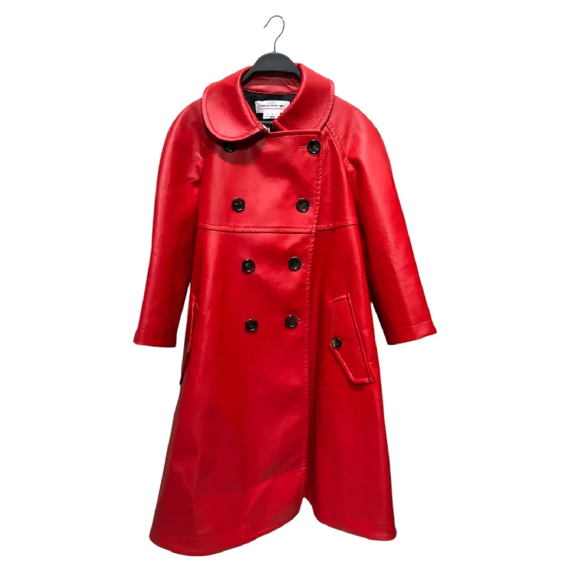 Plus Size Women's Fashion COMME des GARCONS GIRL/Trench Coat/M/Leather/RED/heart cutout