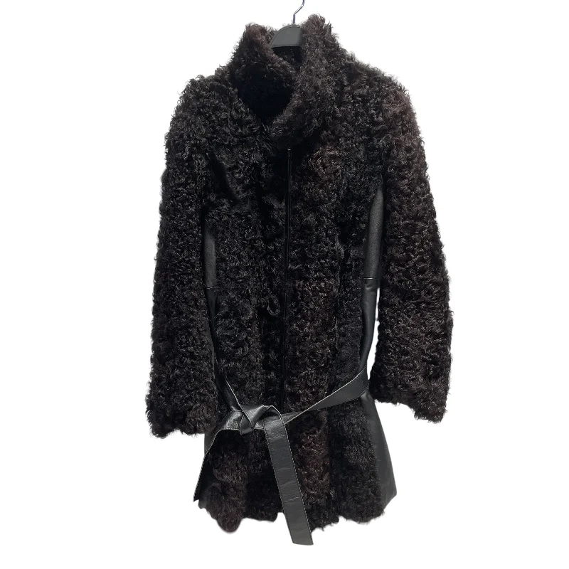 Women's Transitional Apparel REAL FUR/Coat/BLK/LAMB