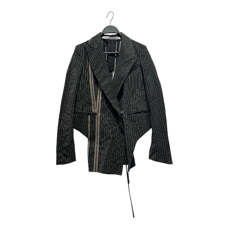 Women's Chic Apparel aleksandre akhalkatsishvili/Jacket/40/Stripe/Cotton/BLK/deconstructed blazer