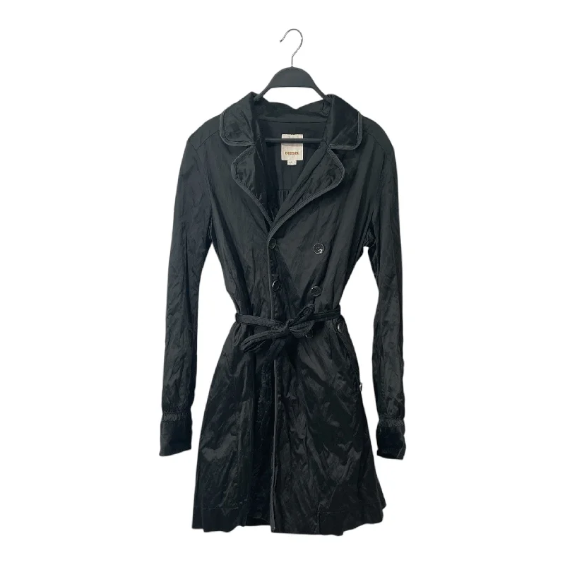 Women's Evening Wear for Special Occasions DIESEL/Windbreaker/S/Nylon/GRY/BUTTON UP TRENCH DRESS