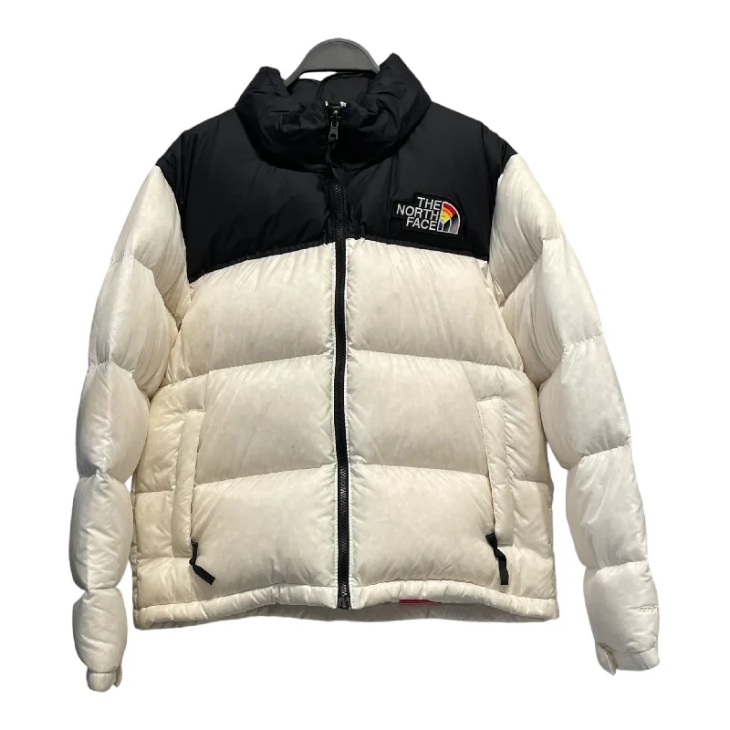 Trendy Women's Apparel THE NORTH FACE/Puffer Jkt/L/All Over Print/Nylon/WHT/1996 RETRO NUPTSE PRIDE