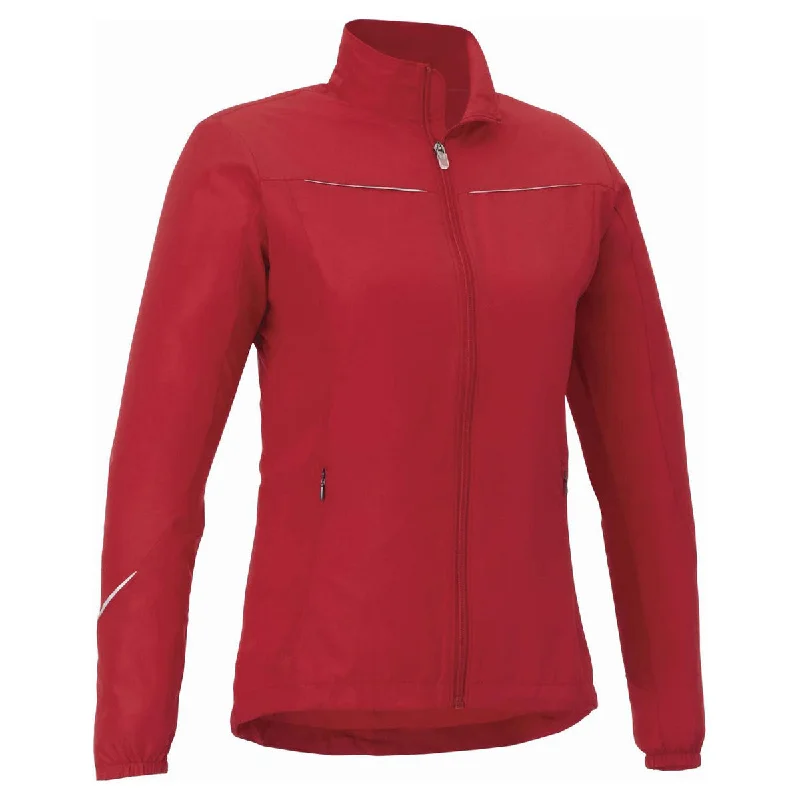 Rocker Chic Fashion Landway Women's Red Full Zip Vapor Windbreaker