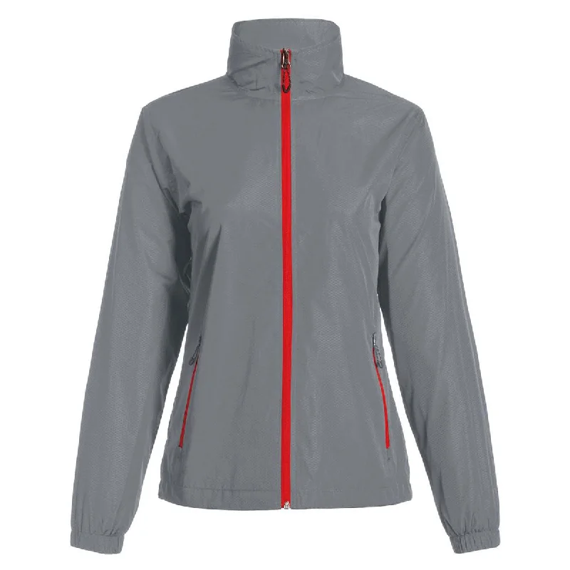 Exclusive Discount Landway Women's Charcoal/Red Aerolite Mesh Lined Windbreaker