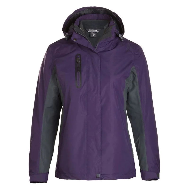 Minimalist Style Landway Women's Purple Pathfinder 3-in-1 Parka