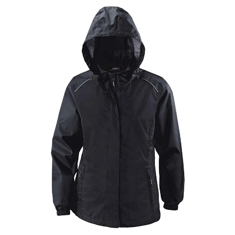 Versatile Women's Clothing for All Occasions Core 365 Women's Black Climate Seam-Sealed Lightweight Variegated Ripstop Jacket