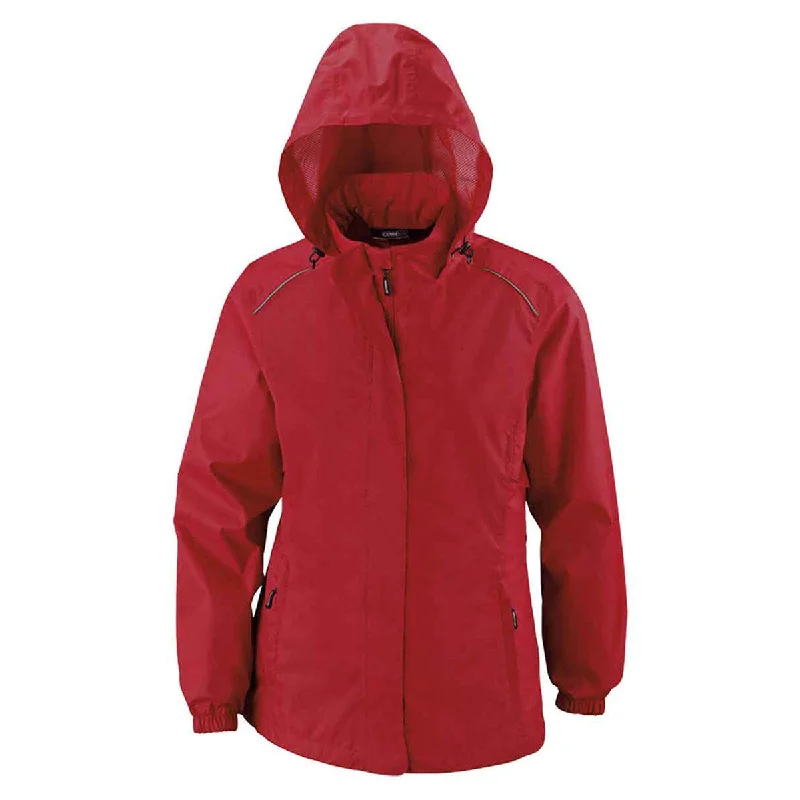 Plus Size Women's Fashion and Clothing Core 365 Women's Classic Red Climate Seam-Sealed Lightweight Variegated Ripstop Jacket