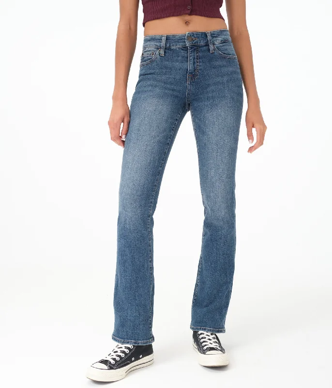 Online Boutiques Best Aeropostale Women's Premium Seriously Stretchy Mid-Rise Bootcut Jean