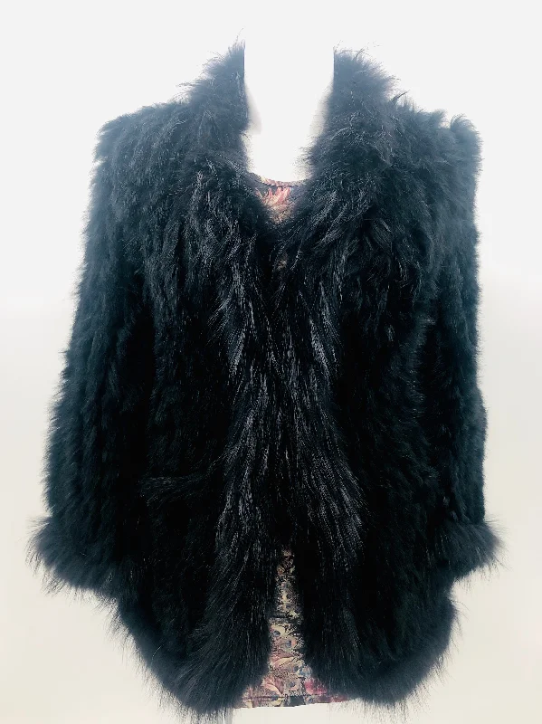 Women's Vintage Attire Black Fox & Rex Rabbit Jacket