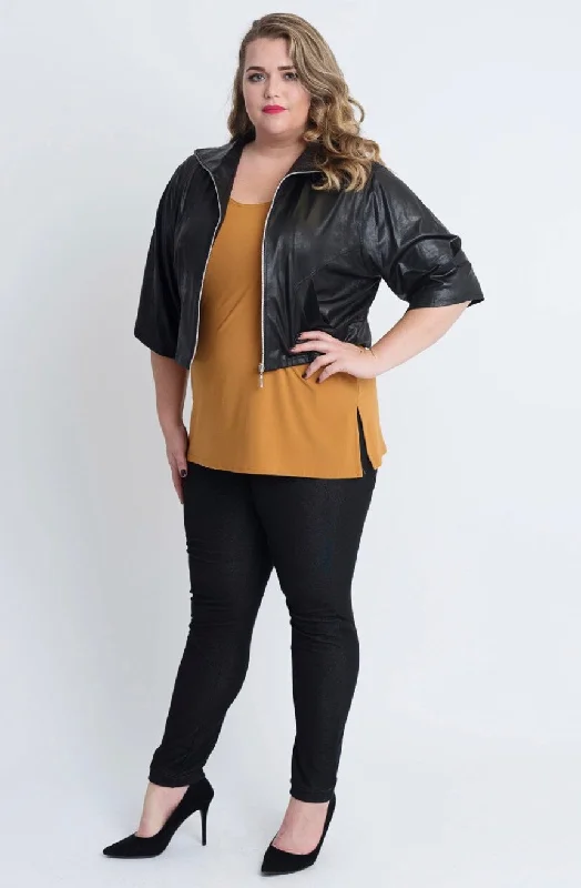 Online Impressions Boutique Black Leatherette Crop Jacket